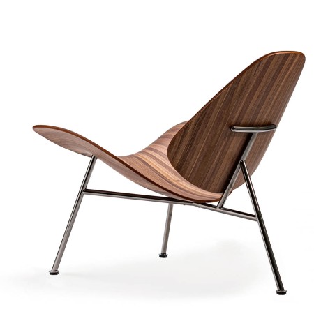 Chaise de lounge accueil et attente pour salon - bois de noyer américain design moderne KRAM