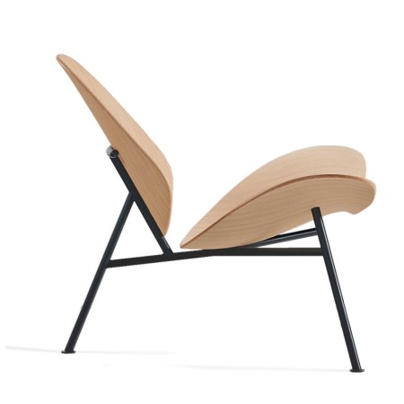 Chaise en bois de chêne naturel clair - poursalle d'attente et repos - moderne et stylé KRAM