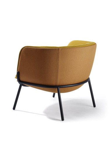 Dos du fauteuil lounge en tissu haut de gamme - Bombom 4 legs