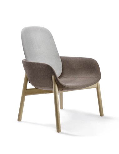 Chaise pieds de bois de frêne et assise fauteuil confortable haute pour salle d'attente - PEB