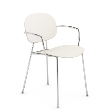 Tondina Pop – Chaise avec accoudoirs, parfaite pour les espaces de travail, détente ou accueil