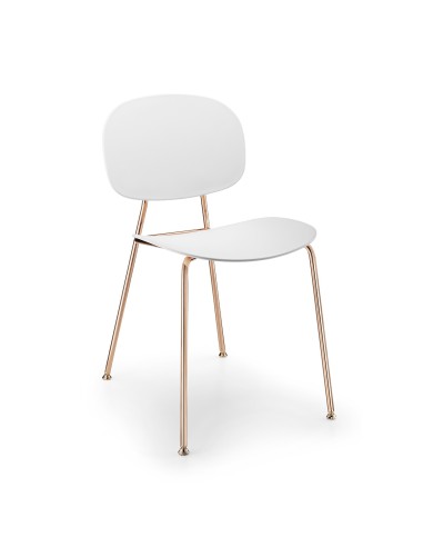 Tondina Pop – Chaise empilable au design épuré, idéale pour espaces de vie ou professionnels