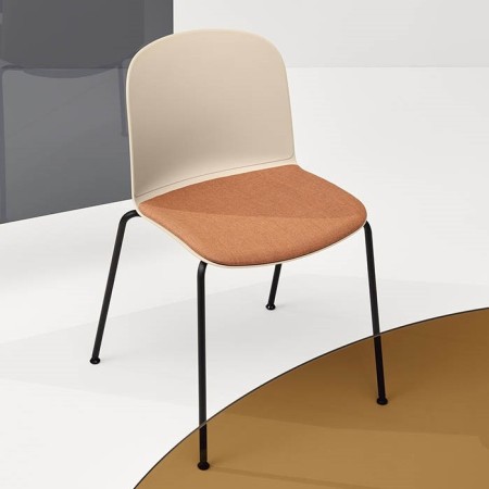 Chaise de réunion confortable avec assise tapissée – Relief