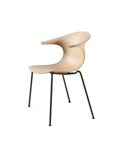 Chaise coque bois design courbé et de biais - Loop 3D Wood 