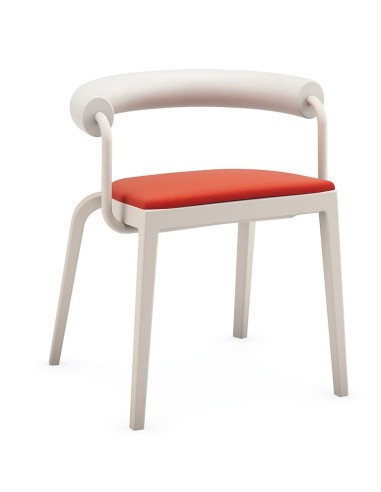 Chaise BI 20s avec assise en tissu colorée design aéré