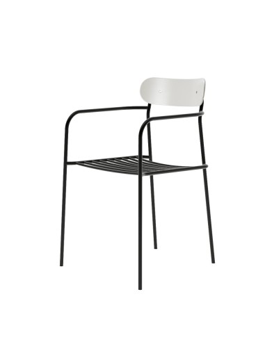 Chaise pour extérieurs en acier et plastique - modèle Uti