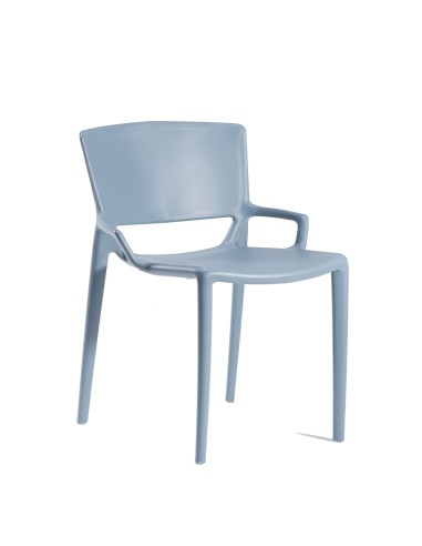 Chaise Fiorellina en plastique bleu - extérieur minimaliste 