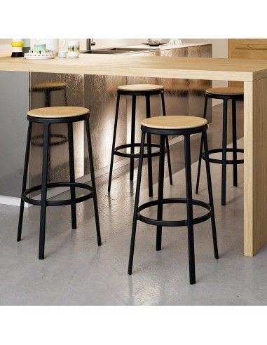 Tabouret ROUND&ROUND en bois - cuisine et bar moderne et chaleureux