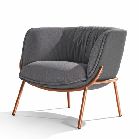 fauteuil lounge en tissu haut de gamme - Bombom 4 legs