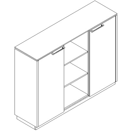 Crédence de bureau L. 152 x H. 116,7cm - Status - X3679 - MDD 2
