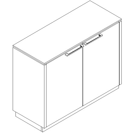 Armoire bureau 2 portes battantes L. 103,2 x H. 82cm - X21 - MDD - Status