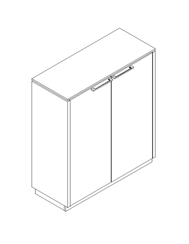 Armoire 2 portes battantes L. 103,2 x H. 116,7cm - X31 - Status - MDD
