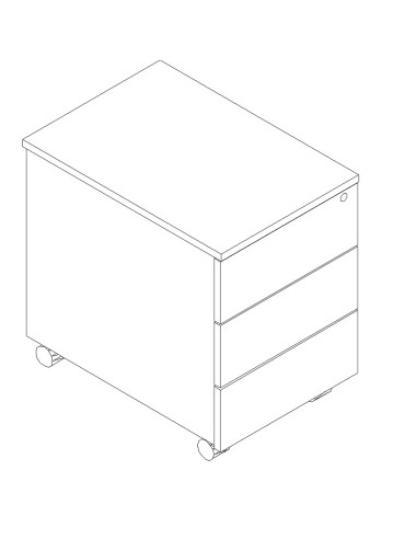 Caisson 3 tiroirs - SLD13 - MDD