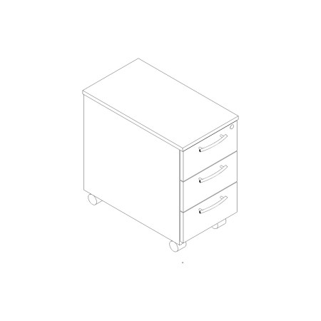 Rangement de bureau sur roulettes - KKT130 - MDD