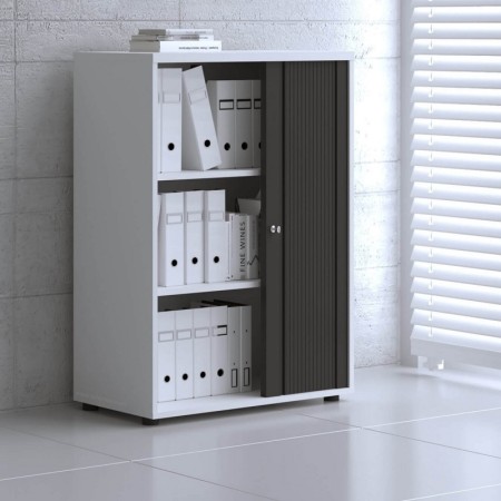 Meuble de bureau à rideaux L. 80 x P. 43,2 x H. 112,9cm - A3L04 - MDD 2