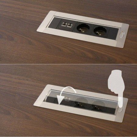 Option de médiabox pour grande table de réunion