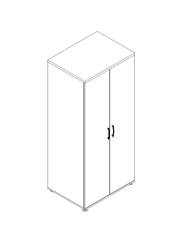 Armoire vestiaire pour bureau L. 80,1 x P. 60 x H. 183,3cm - A6204 - MDD