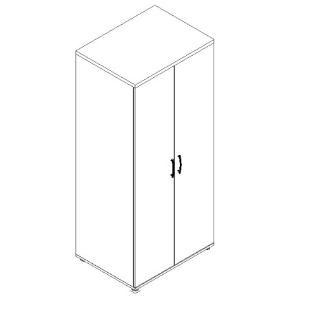 Armoire vestiaire pour bureau L. 80,1 x P. 60 x H. 183,3cm - A6204 - MDD