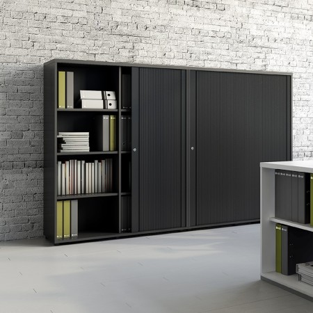 Rangement à rideaux - L. 100  x P. 43,2 x H. 148,1cm - A4L05 - MDD