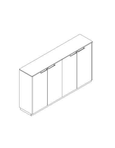  Armoire bibliothèque L. 208 x H. 116,7cm - X311 - MDD - Status