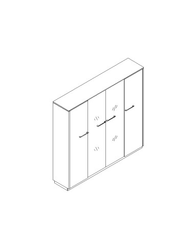 Armoire avec vitrine L. 208 x H. 187,1cm - X5567 - Status - MDD