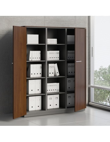 Armoire à 2 portes et une étagères centrale ouverte