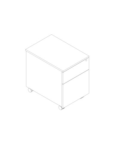 Caisson 1 dossiers suspendus et 1 tiroir