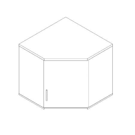 Rehausse d'angle pour armoire L. 80,2 x P. 80,2  x 75cm - A1NP4