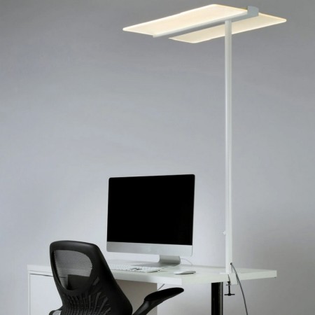 Lampadaire avec fixation de pince au plateau en option