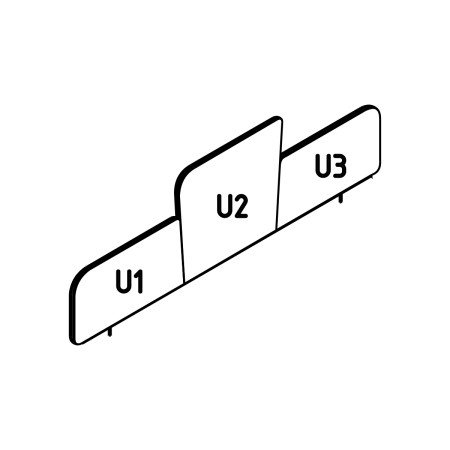 Cloison design bench tissu L. 159 x H. 36 - ZUT36