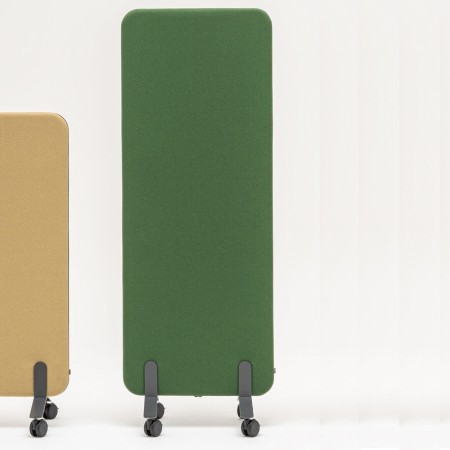 Cloison amovible sur roulettes acoustique L. 79 x H. 125cm -  ZW992