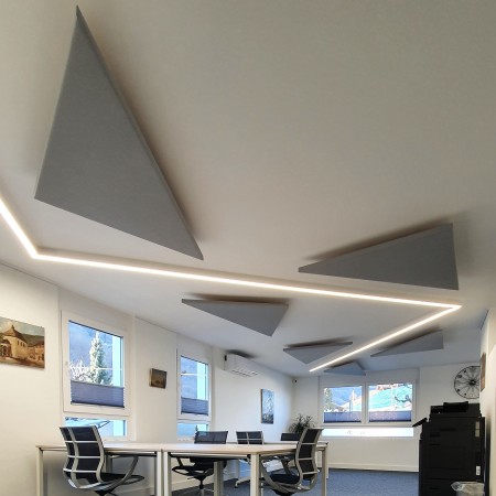 Panneau acoustique plafond suspendu triangulaire L. 120 x 120cm - MX15S