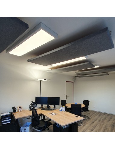 Panneau acoustique plafond suspendu - L. 180 x H. 4.5 x P. 60cm - MX08S
