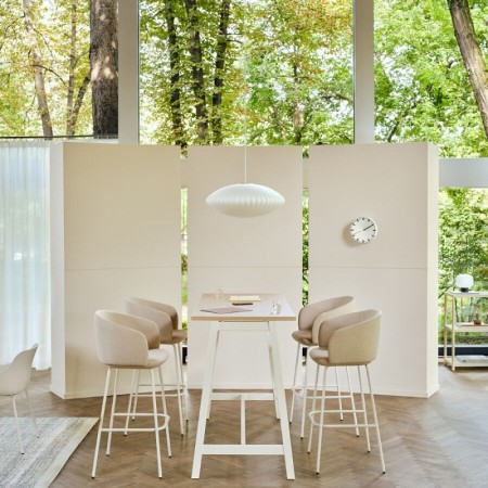 Table haute L. 121,5 x P. 70 x H. 110cm - pieds métal