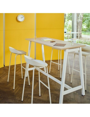 Table haute L. 181,5 x P. 70 x H. 110cm - pied bois massif