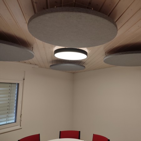 Panneau acoustique plafond suspendu rond diamètre 90cm - MX11S
