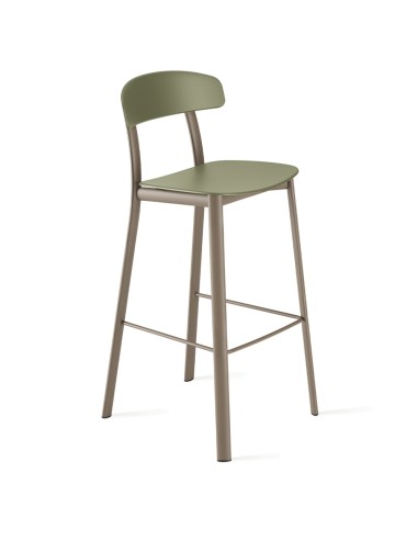 Feluca Pop – Tabouret de bar moderne en métal et plastique, idéal pour comptoirs design
