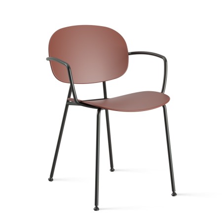 Tondina Pop – Chaise design avec accoudoirs, alliant confort et style moderne en plastique et métal