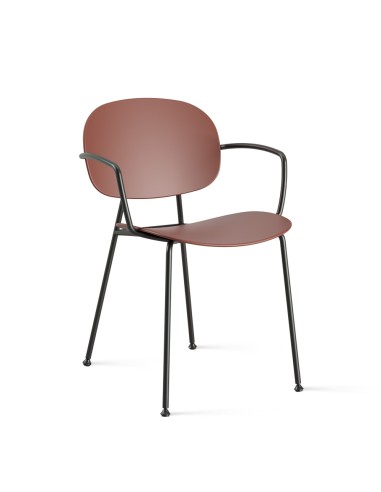 Tondina Pop – Chaise design avec accoudoirs, alliant confort et style moderne en plastique et métal