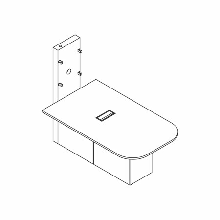 Hauteur plateau 74cm - table de conférence