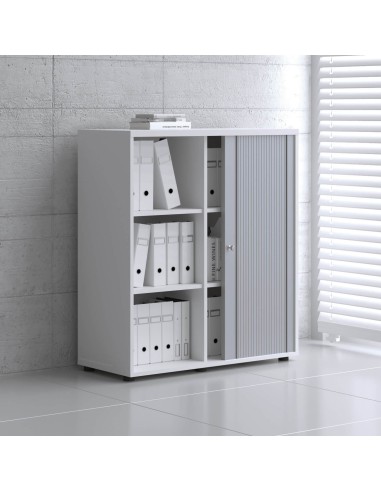 Mebule de bureau à rideaux L. 100 x P. 43,2 x H. 112,9cm - A3L05 - MDD