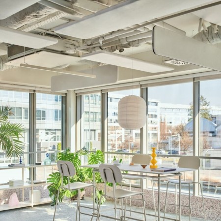 Panneau acoustique verticaux - fixation au plafond - classe acoustique A - Sonic - MDD 2