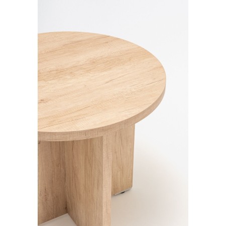 Détail table de réunion en bois clair