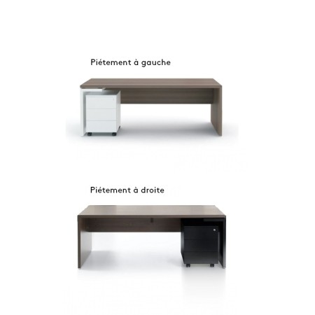 Bureau avec possibilité de piétement à gauche ou à droite