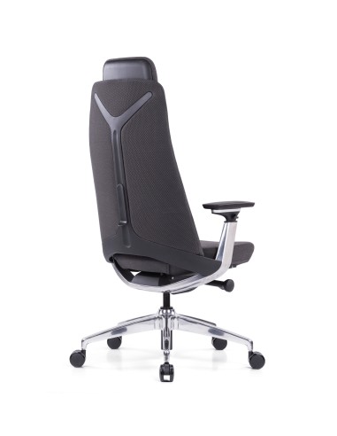 Chaise de bureau professionelle avec haut dossier et têtière - Khan - Sitek - 7400