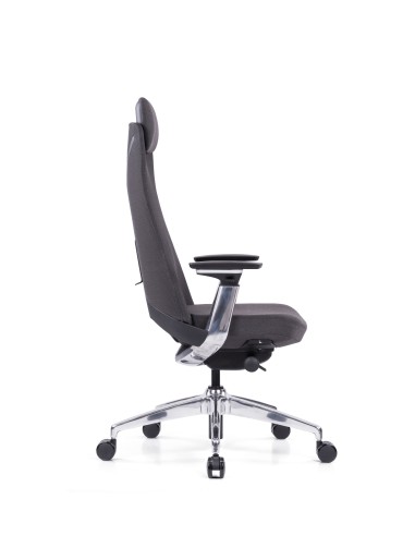 Chaise de bureau professionelle avec haut dossier et têtière - Khan - Sitek - 7400
