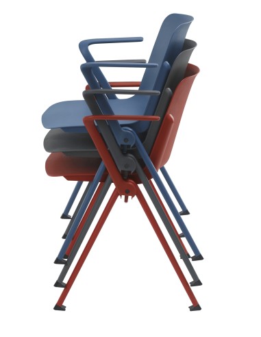 Chaise multi-usages empilable et colorée - Mia - Sitek - 3910 - 3912
