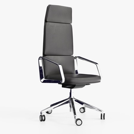 Dimensions - Fauteuil de direction en cuir de haute qualité - Lead - Las Mobili - 141 085