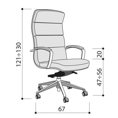 Siège de direction pivotant confortable en cuir - Scena - Las Mobili -  140 261 2