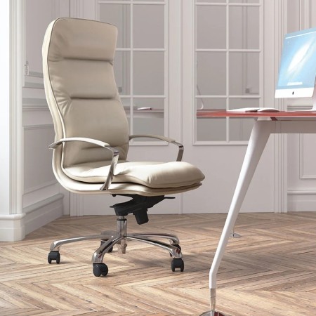 Chaise de direction grand confort en cuir véritable - Formen - 145 474